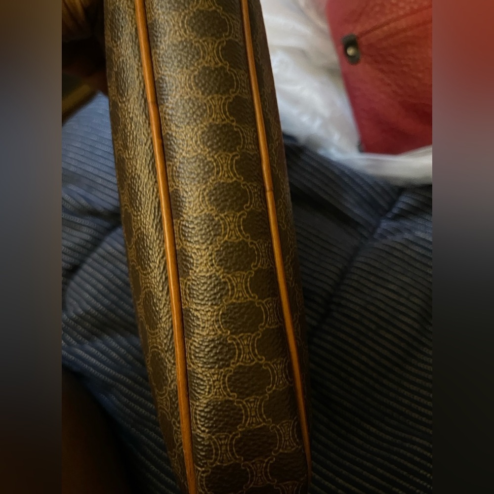 Authentic Vintage Celine Macadam Clutch Wristlet/ Zip closure & Front zip pocket - Picture 10 of 17